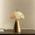 Table Lamp with a Marble Spherical Lampshade